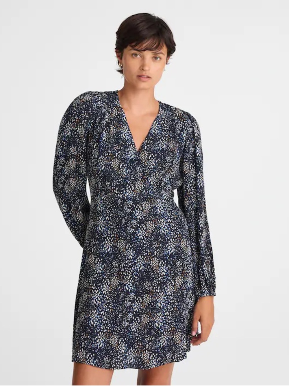 Madewell Faux-Wrap Midi Dress in Floral